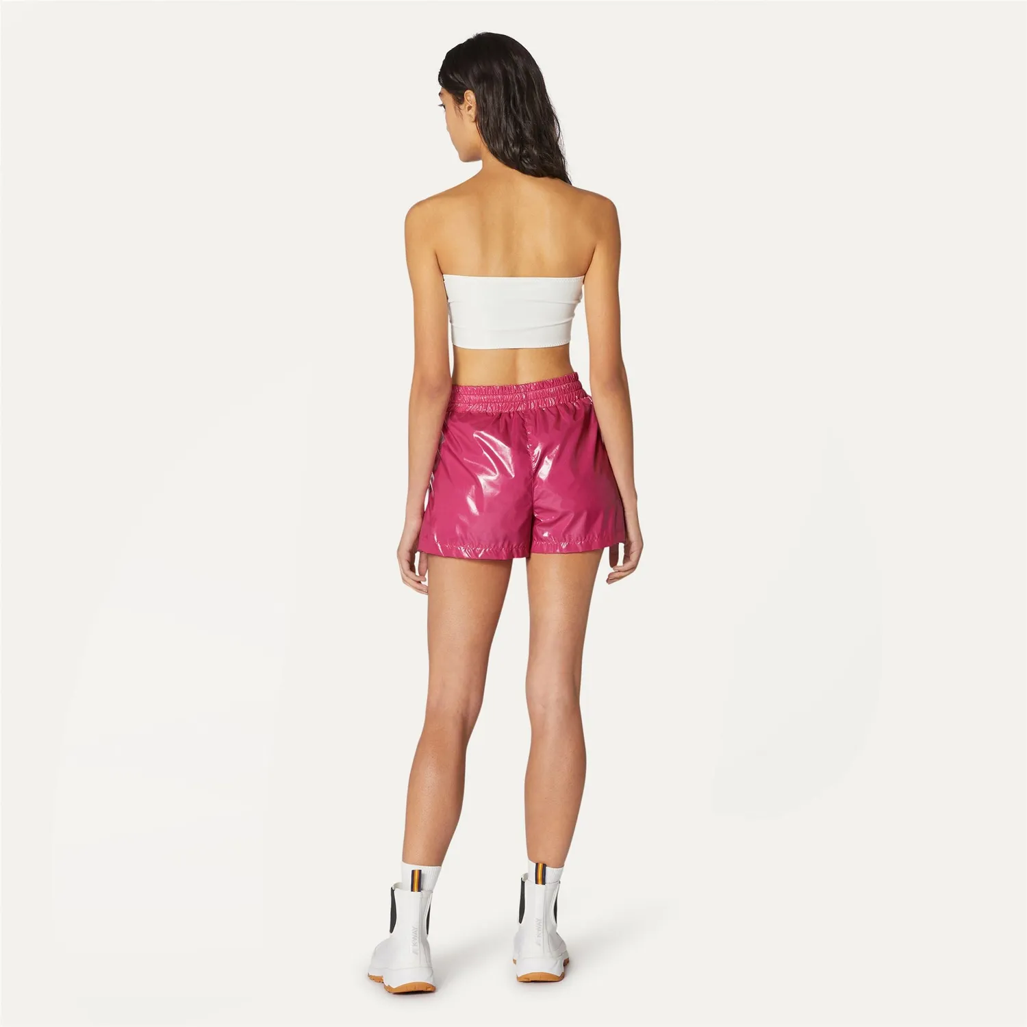 K-Way Shoelle pantaloni scurți damă roz cargo