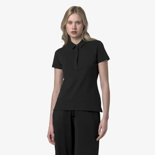 K-Way Amedea Pique Slim polo dama negru bumbac