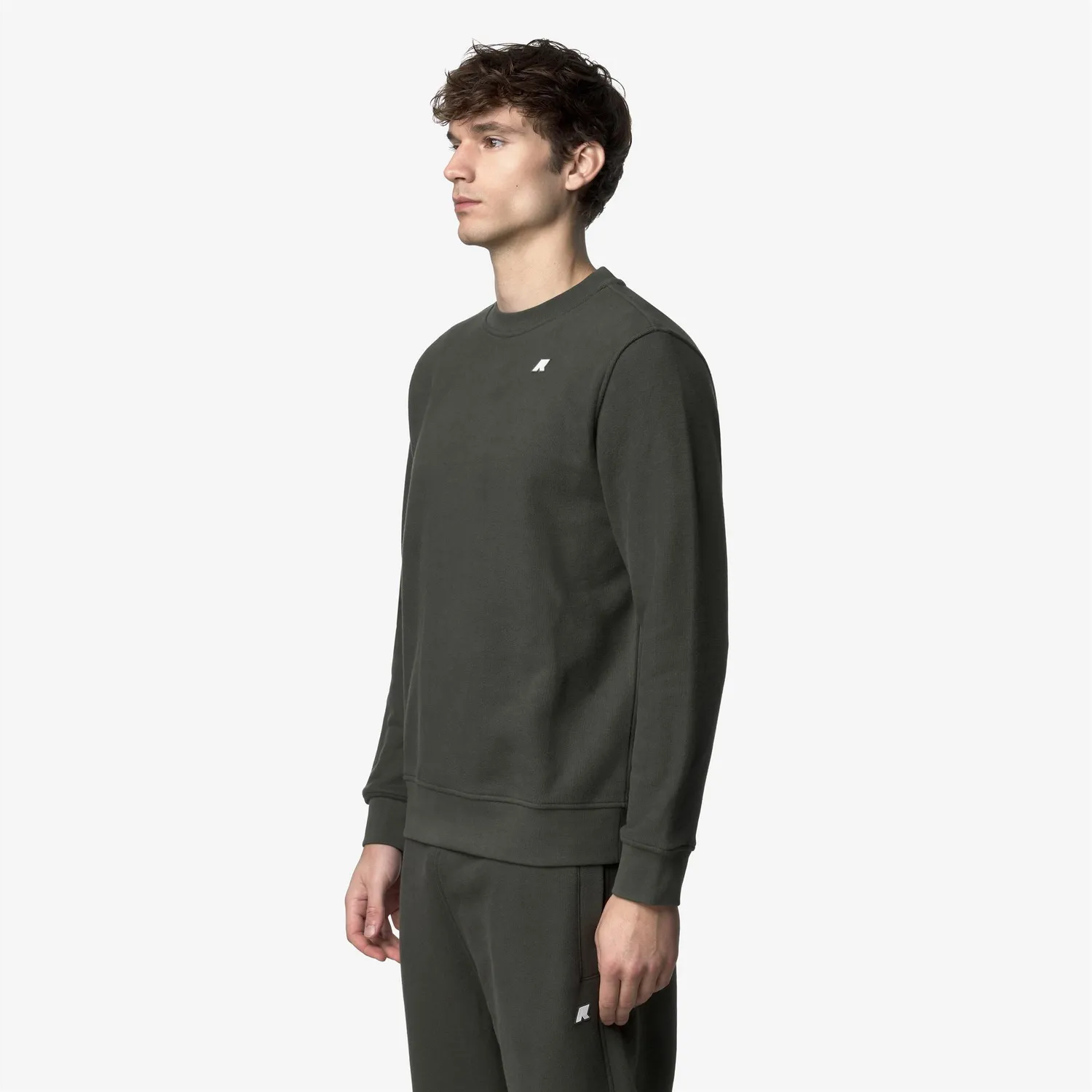 K-Way Baptiste Heavy Fleece bluza bumbac verde negricios