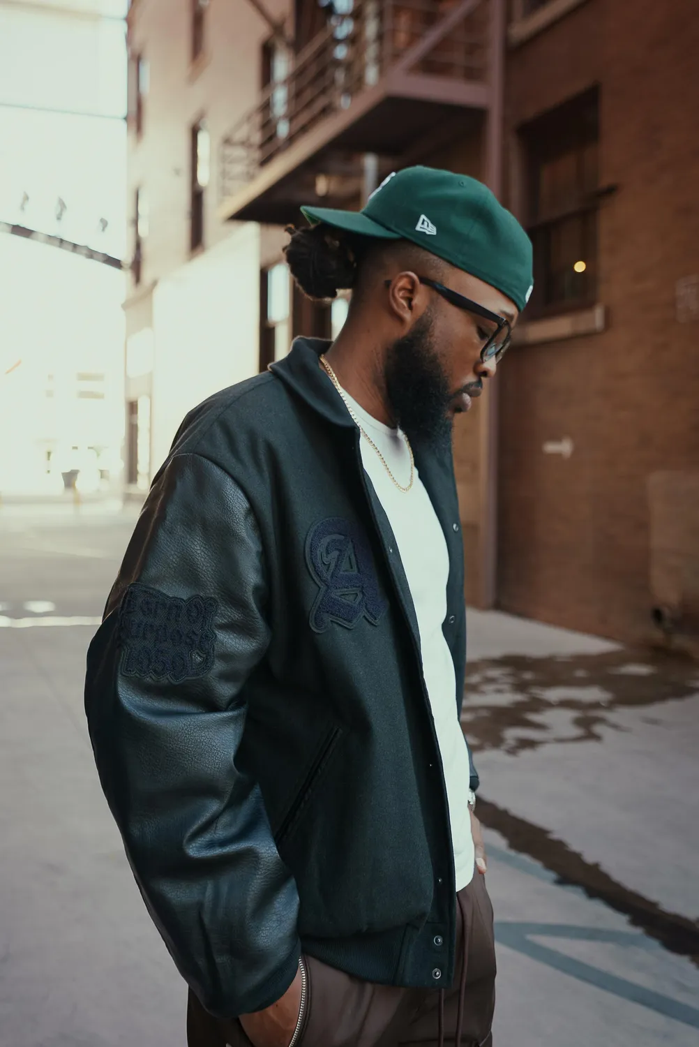 Alpha Industries Letterman geaca neagra lana