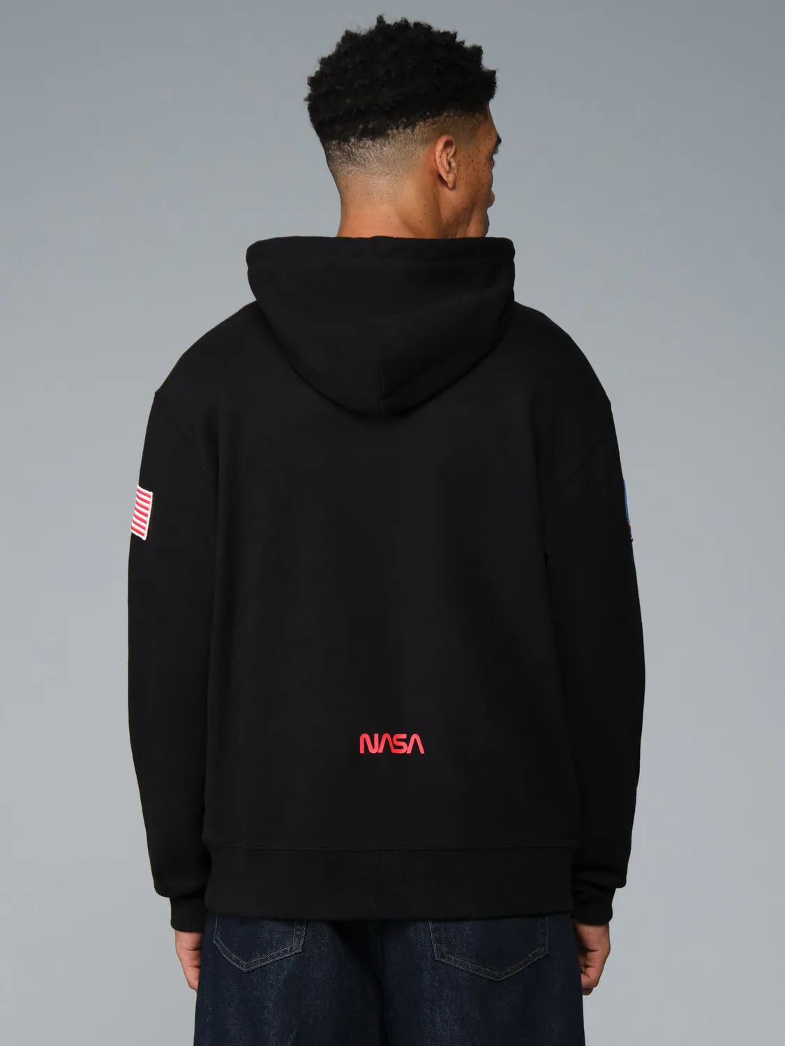 Alpha Industries NASA Essential hanorac negru bumbac