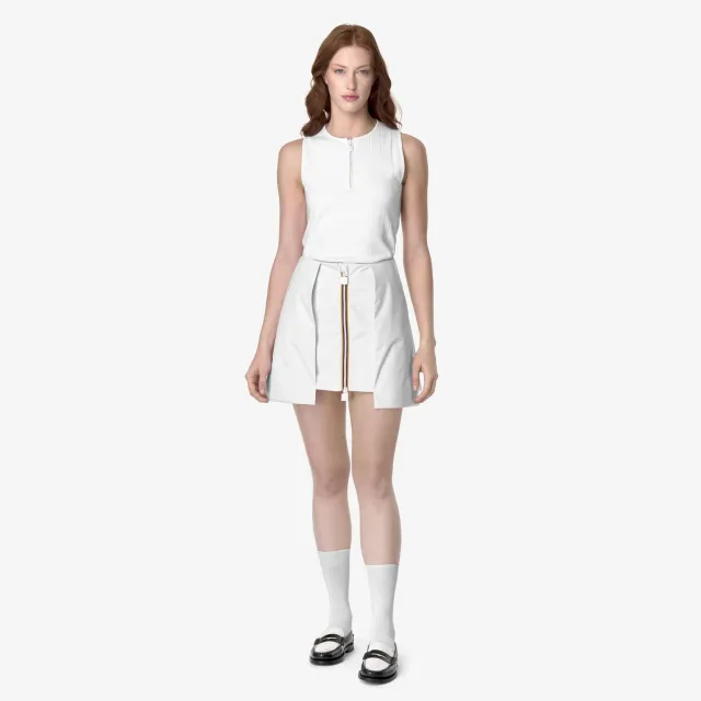 K-Way Shokiel Pockets Bonded Jersey fusta alba impermeabila