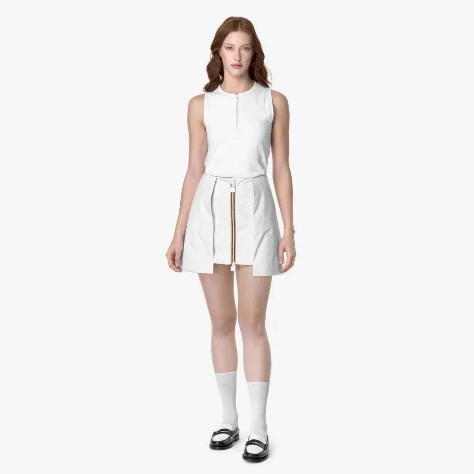 K-Way Shokiel Pockets Bonded Jersey fusta alba impermeabila