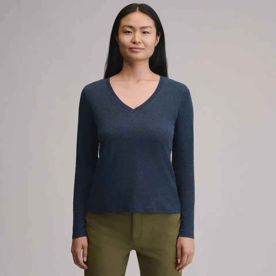 Eddie Bauer Everyday tricou damă mânecă lungă bumbac