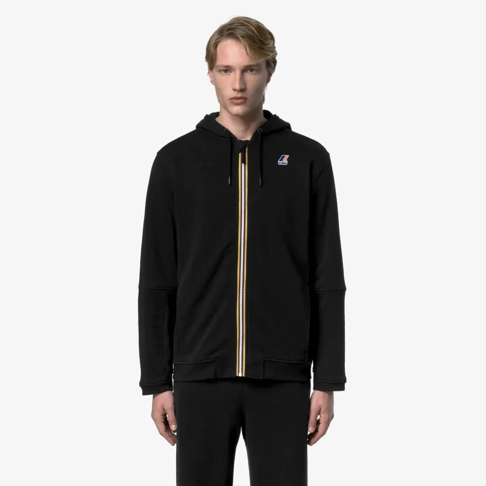 K-Way Prosper Poly Cotton hanorac unisex negru cu glugă