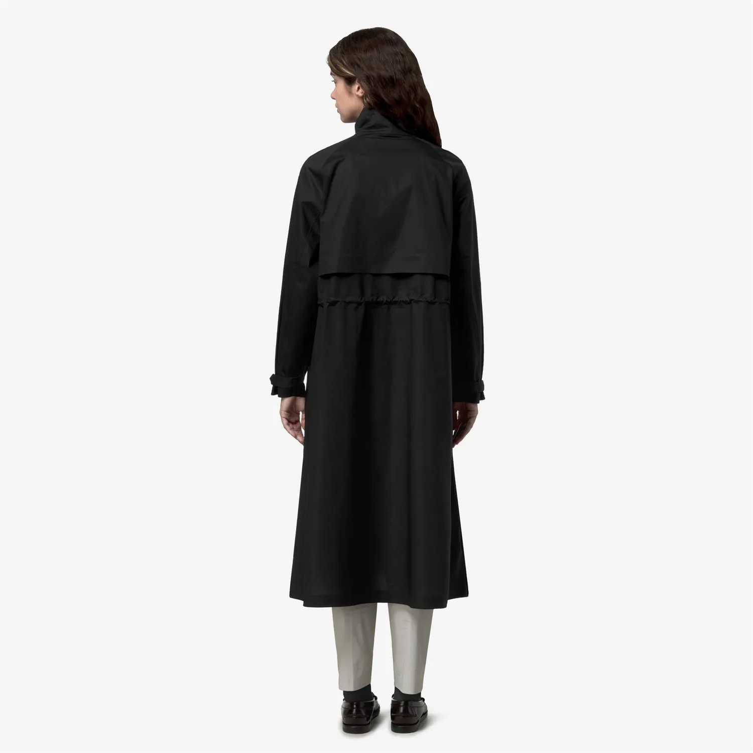 K-Way Barbrein Cotton 3Layers palton damă negru lung