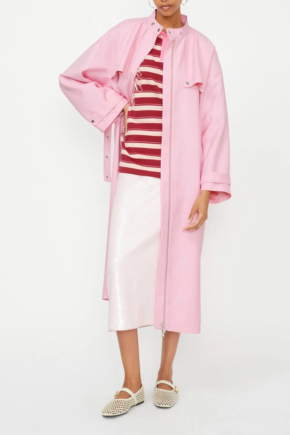 Isabelle Blanche palton duster arctic rose S