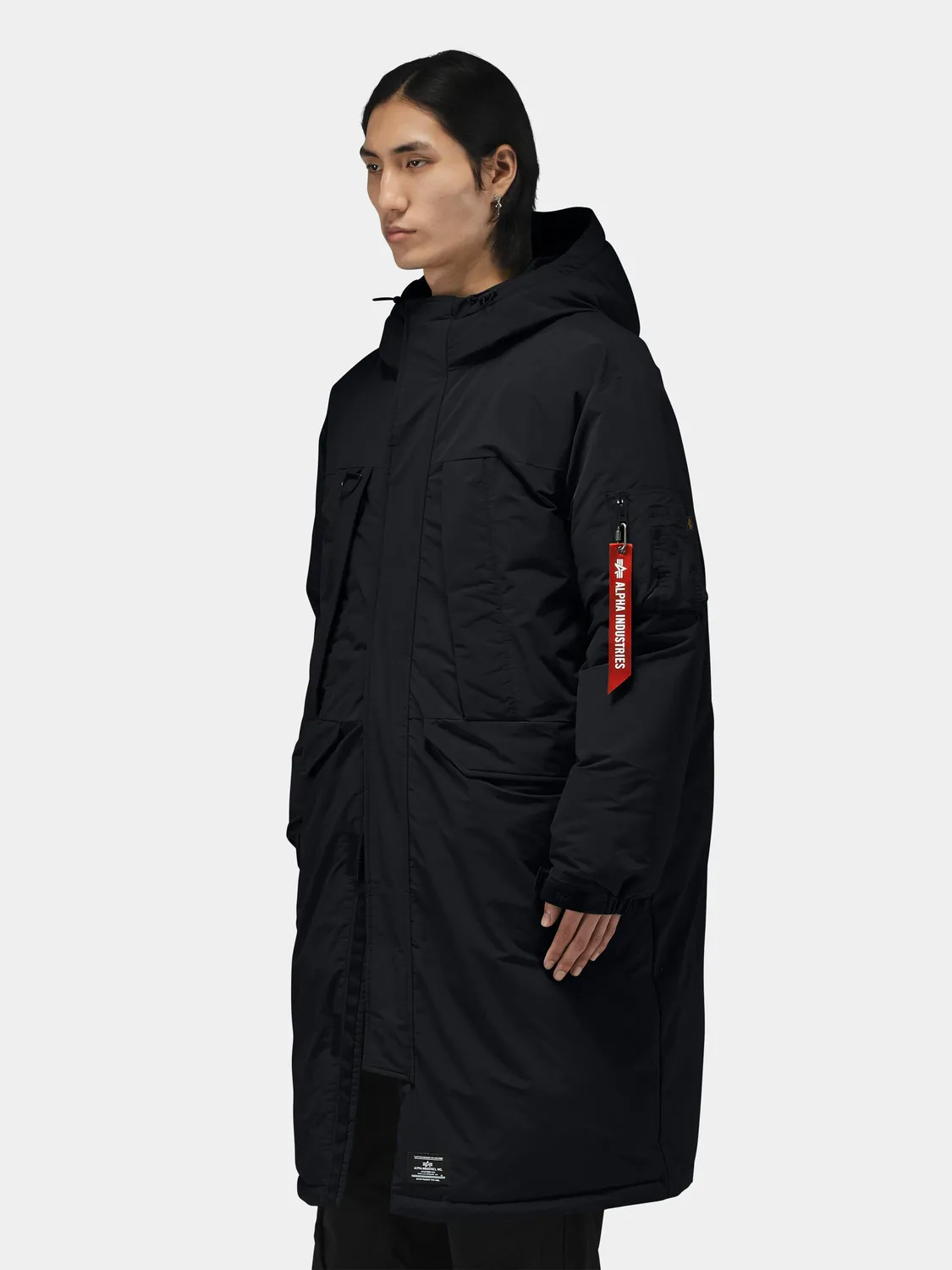 Alpha Industries Seal Long Puffer parka lunga neagra