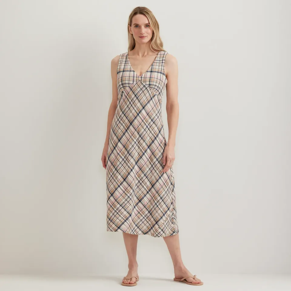 Eddie Bauer Crinkle Midi rochie damă ivory