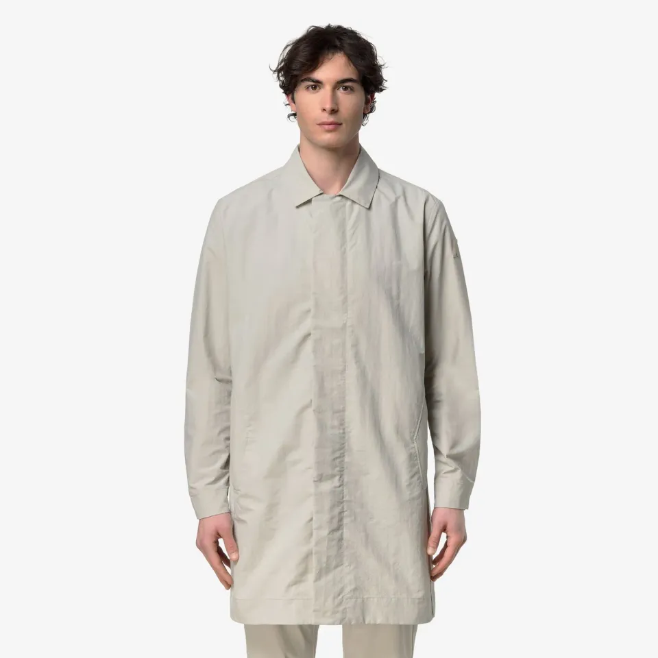 K-Way Poirol Cotton Blend palton bej 3/4 bumbac