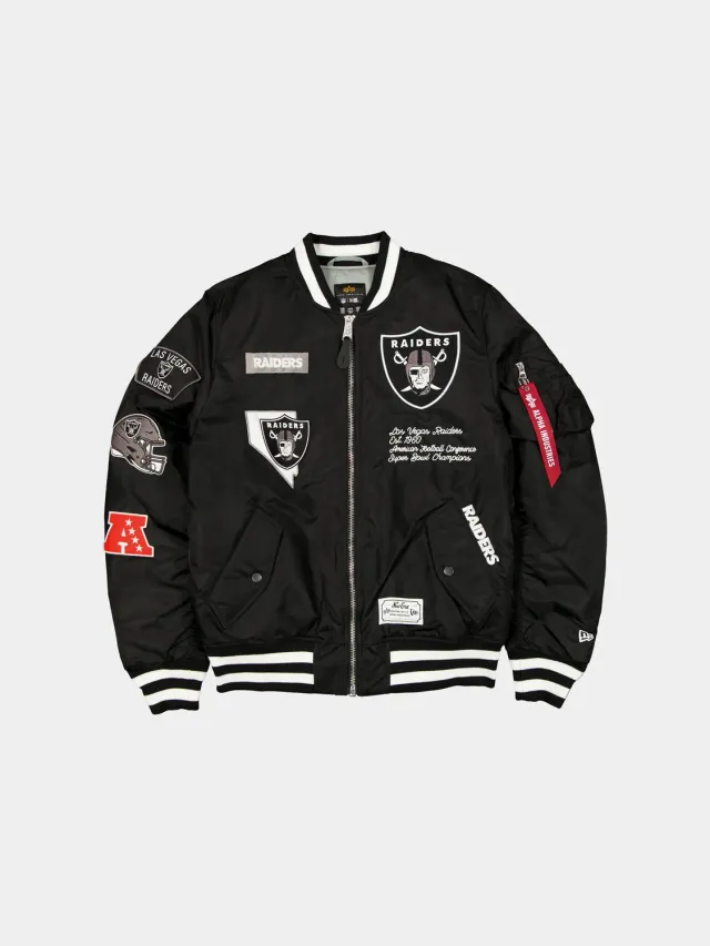 Alpha Industries MA-1 Las Vegas Raiders geaca bomber negru
