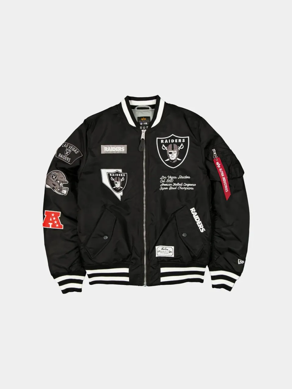 Alpha Industries MA-1 Las Vegas Raiders geaca bomber negru