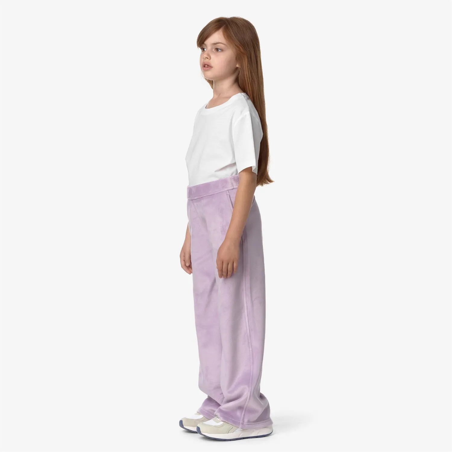K-Way P. Jenny Velour Polar pantaloni lila evazați