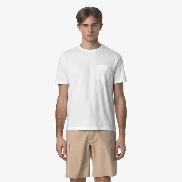 K-Way Sigur Jersey Slim tricou barbati White bumbac