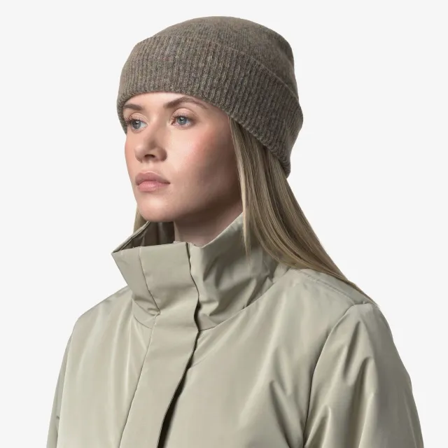 K-Way Brice Wool Stretch căciulă damă roz din lână