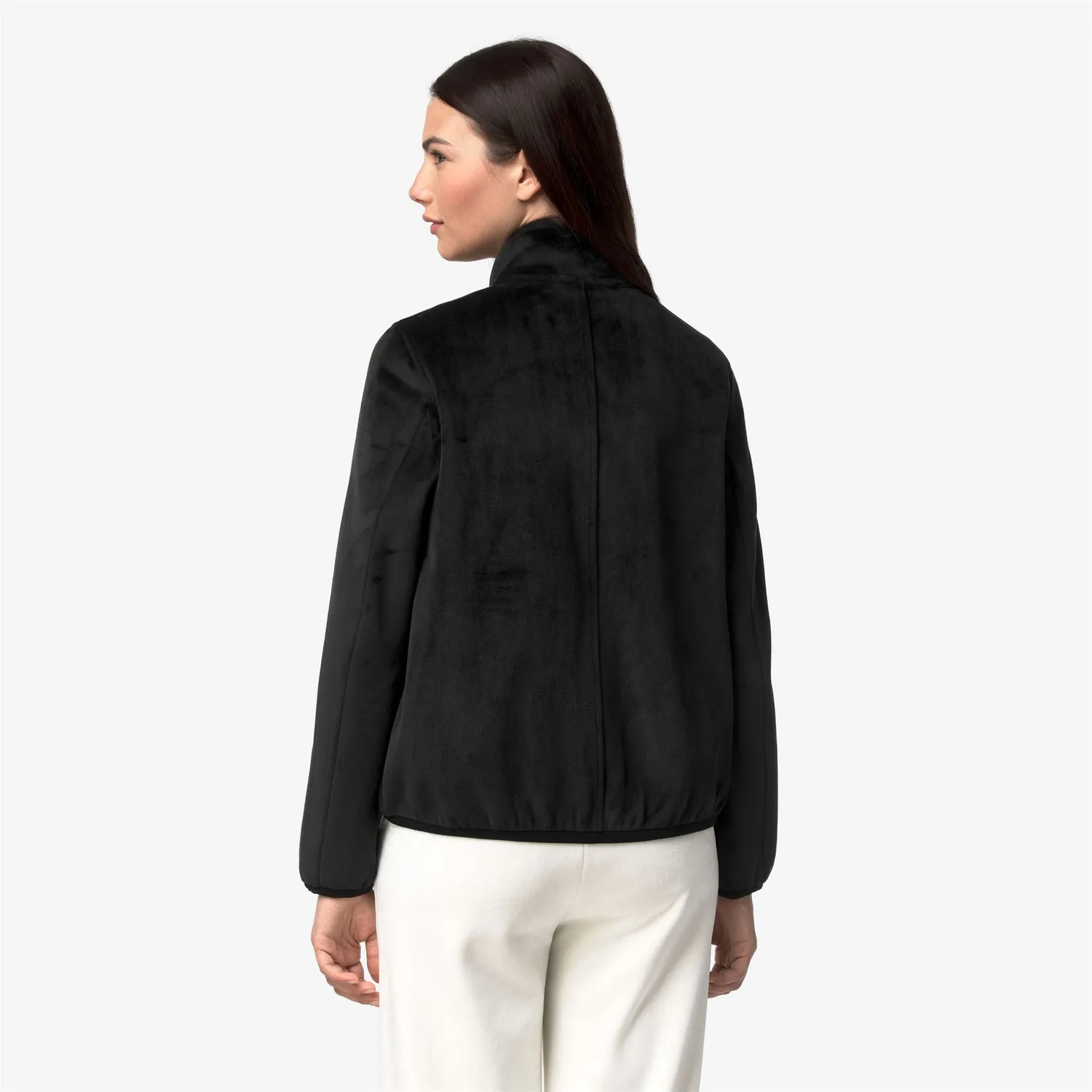 K-Way Tuda Velour Polar hanorac negru calduros