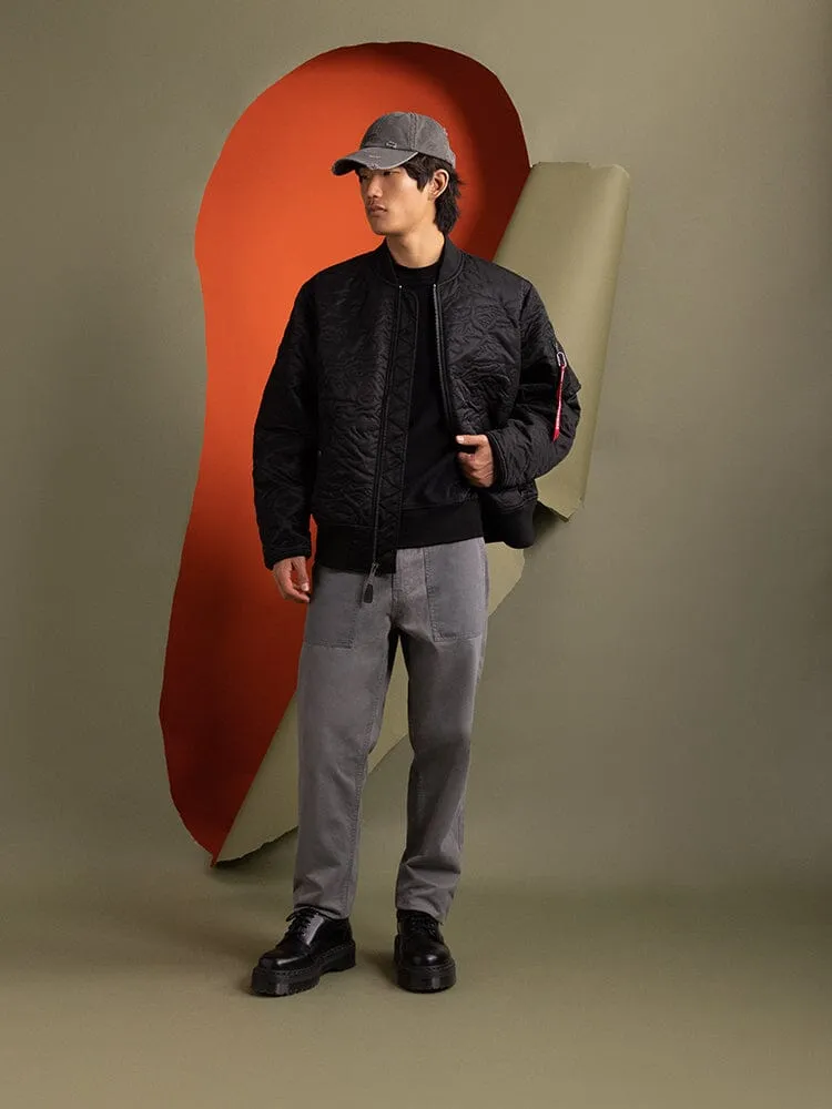 Alpha Industries Camo Quilted MA-1 bomber geacă neagră matlasată
