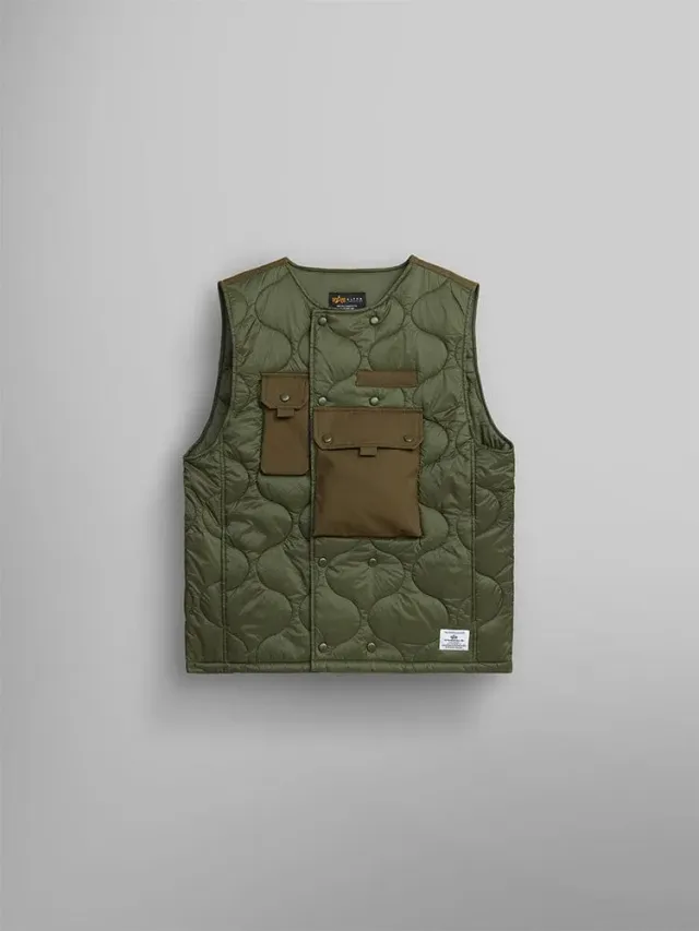 Alpha Industries Tactical vesta verde nailon matlasata