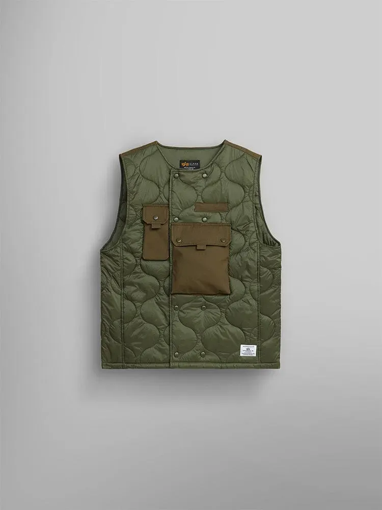 Alpha Industries Tactical vesta verde nailon matlasata
