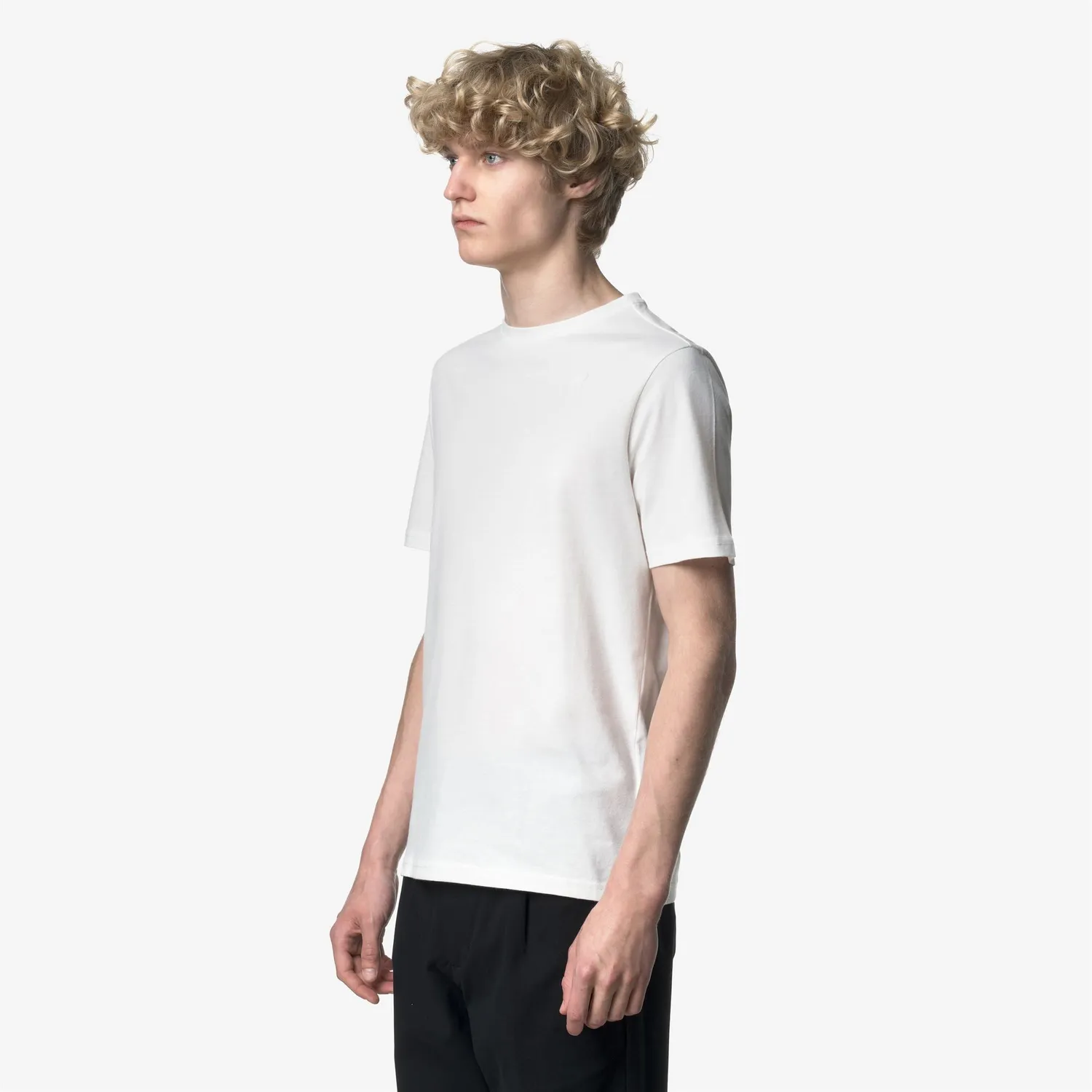 K-Way Odom tricou barbati alb gardenia slim bumbac