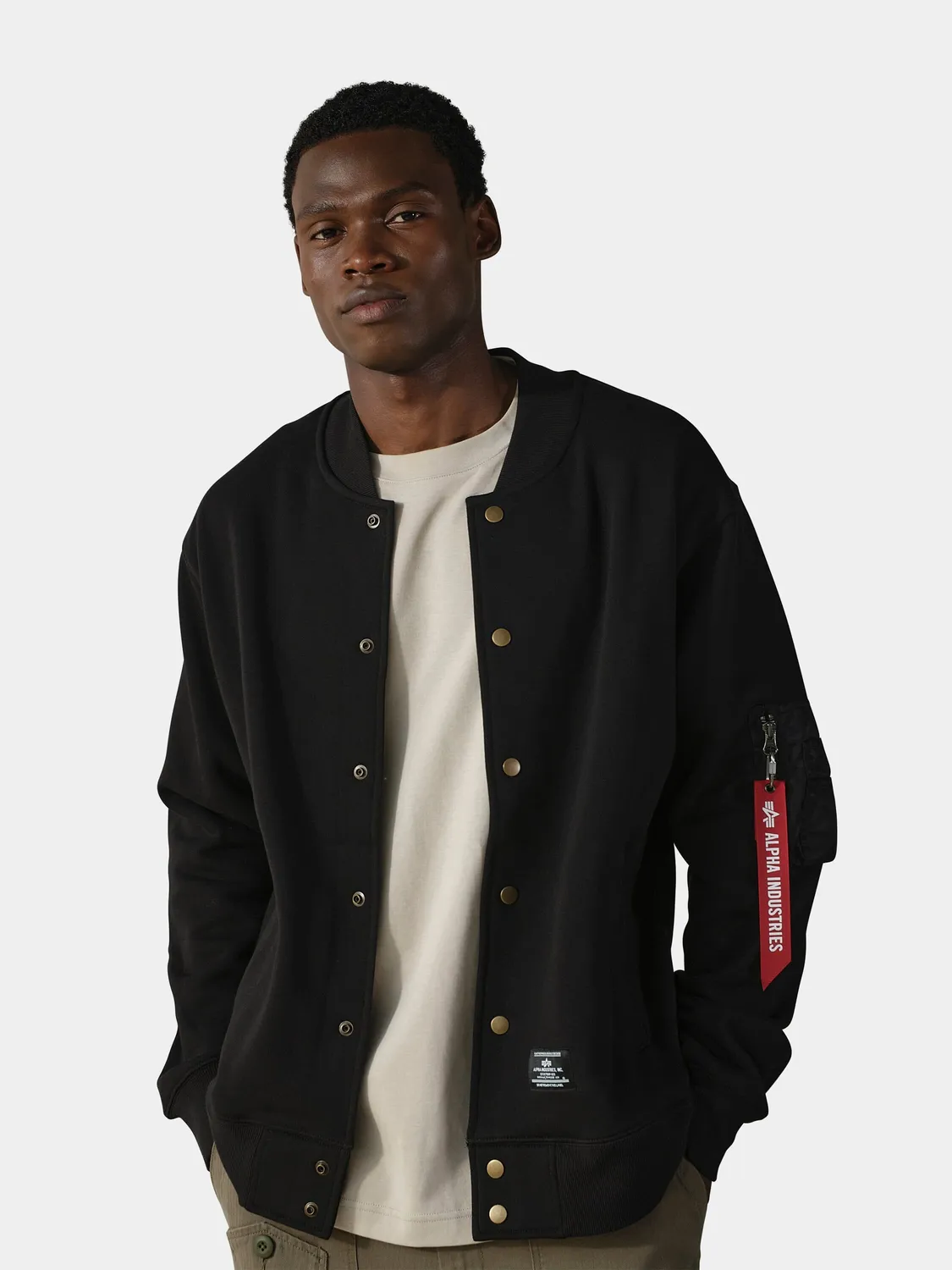 Alpha Industries MA-1 Fleece geaca verde fleece