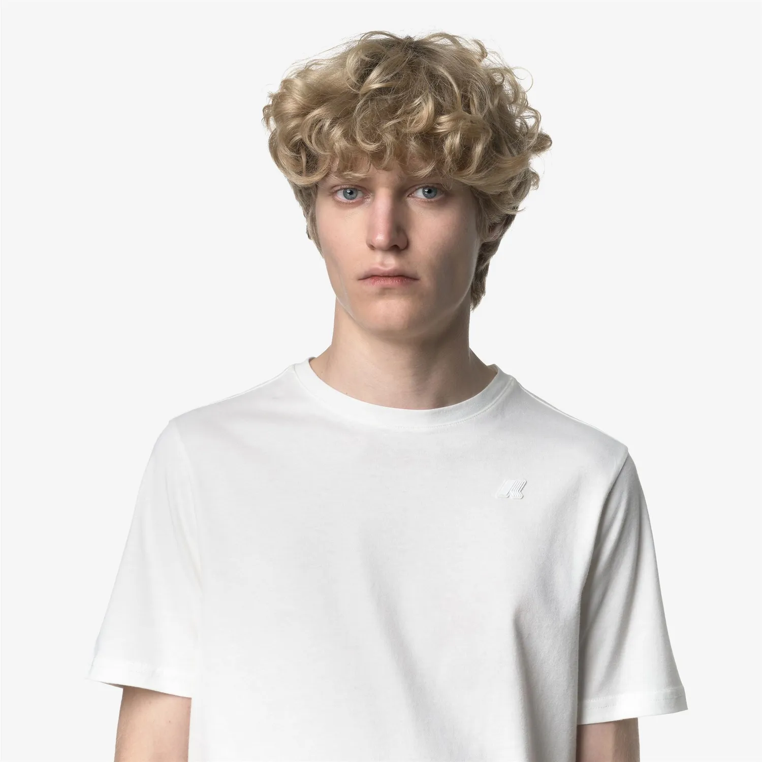 K-Way Odom tricou barbati alb gardenia slim bumbac