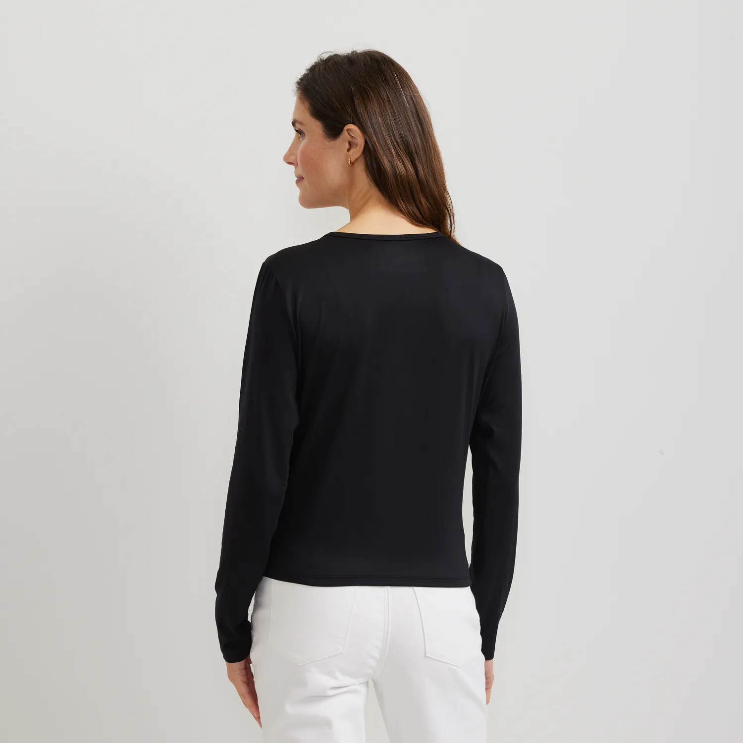 Eddie Bauer Surreal Wrap-Front Travel tricou maneca lunga Palm
