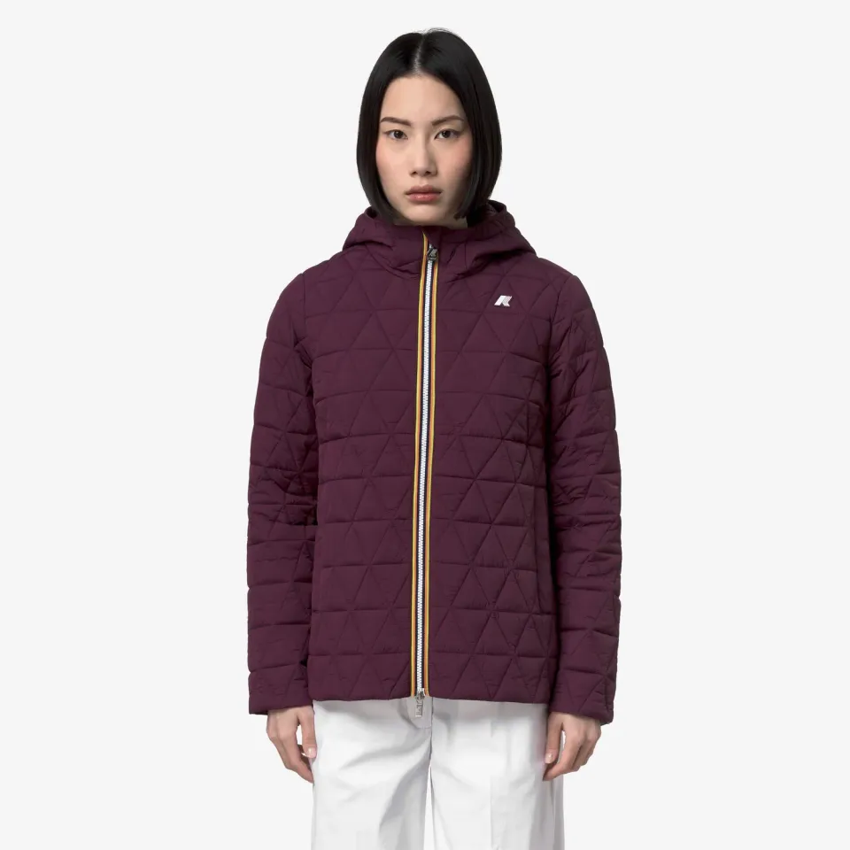 K-Way Madlaine Diamond Quilted Warm geacă damă violet mauve wine