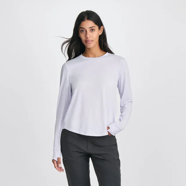 Eddie Bauer Solarfoil Pullover Print bluza alba protectie UV