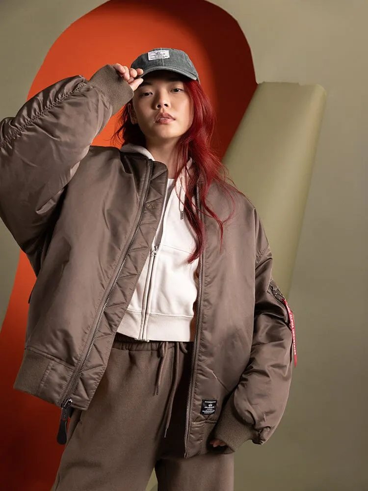 Alpha Industries MA-1 Mod bomber dama negru oversized