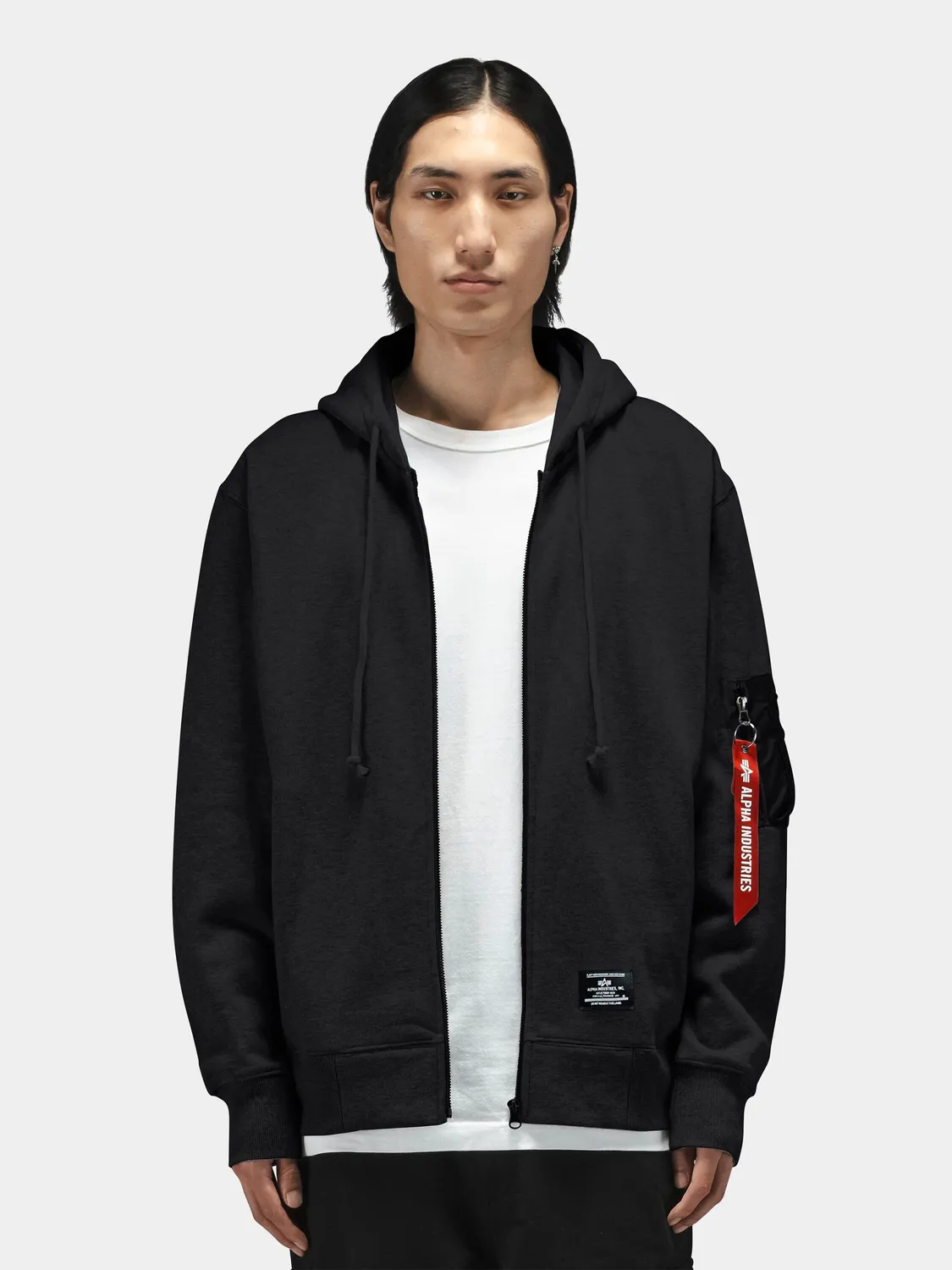 Alpha Industries Utility Pocket hanorac fermoar gri calduros