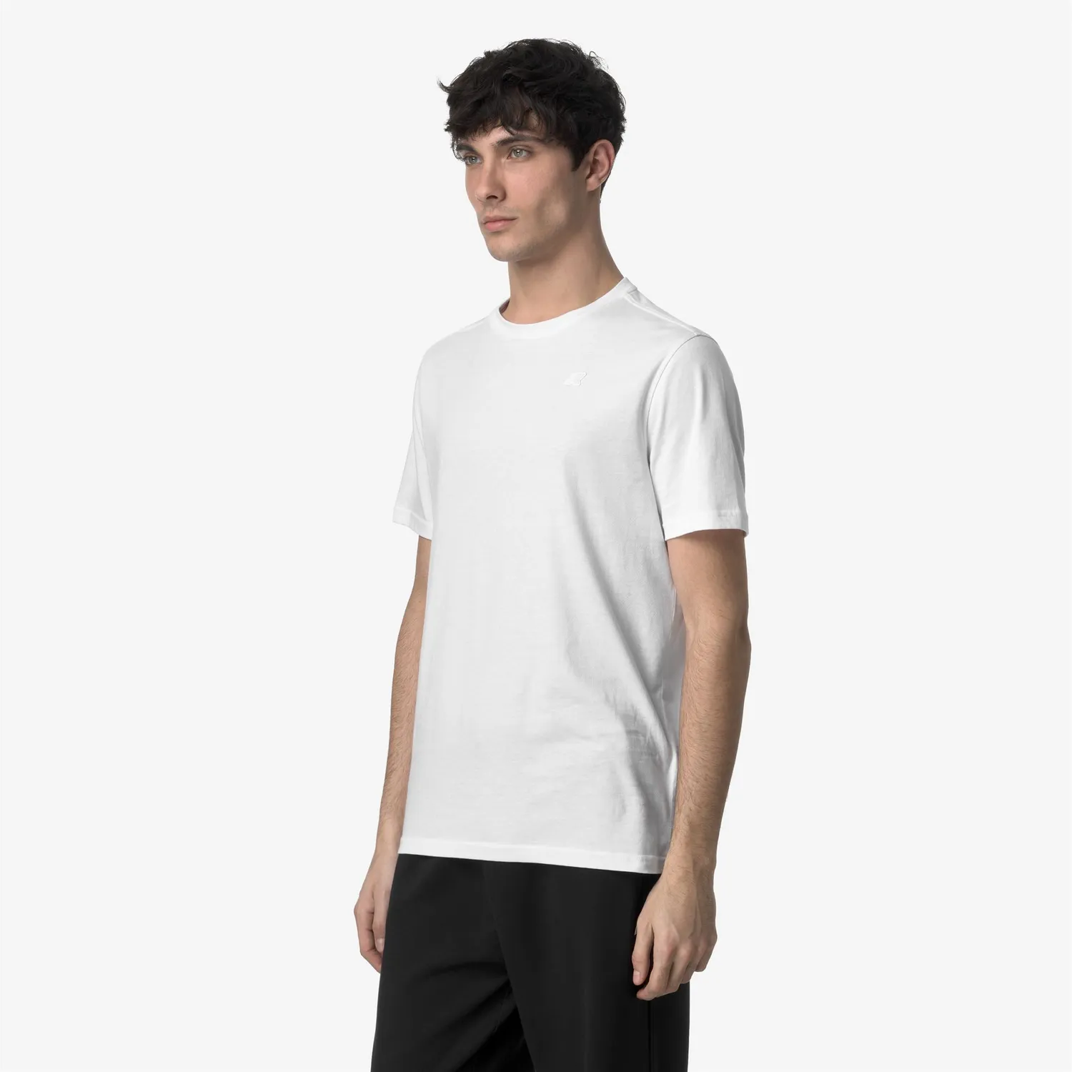 K-Way Odom Jersey Slim tricou alb bumbac