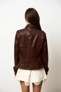 Mareus 624 Amber Cognac geaca piele biker dama