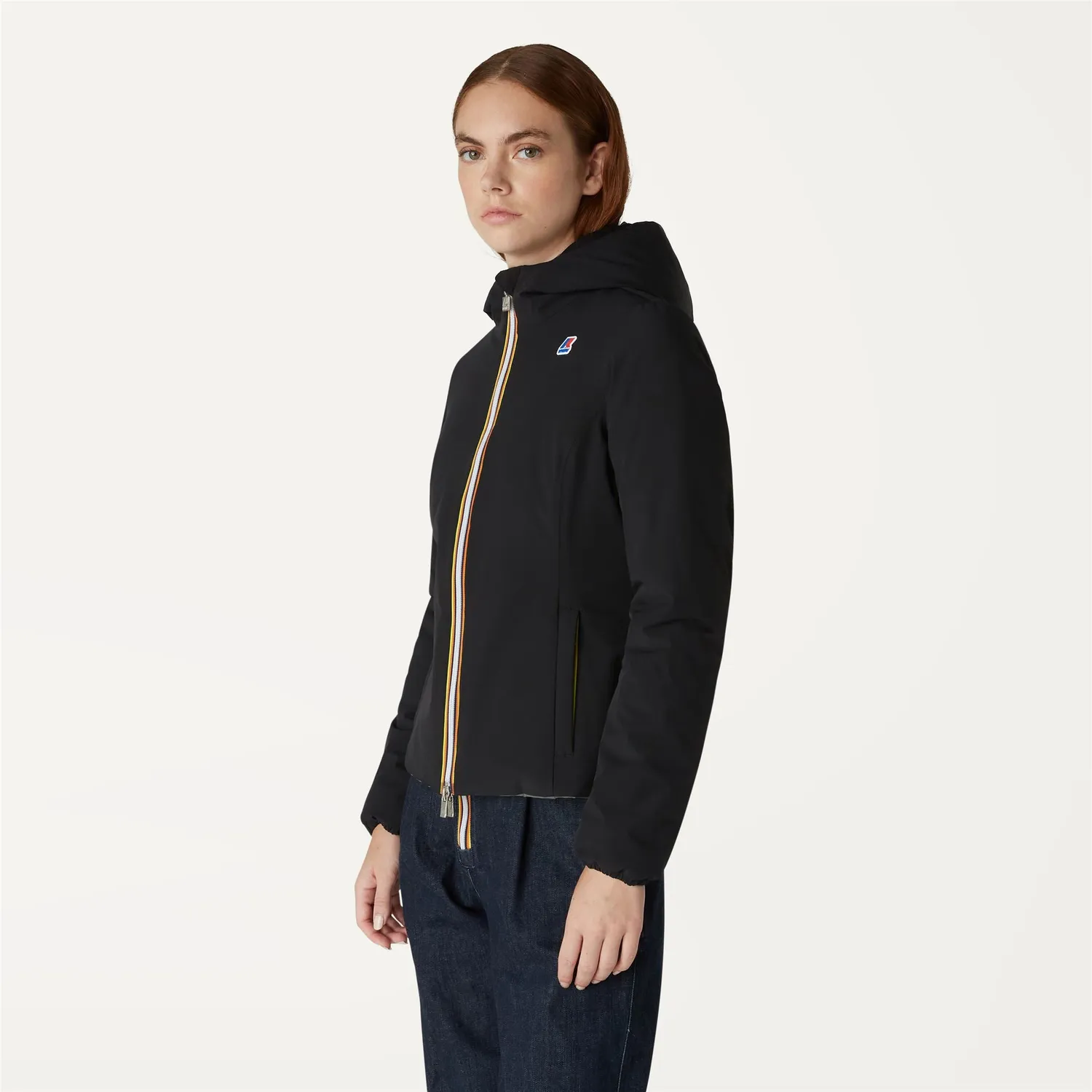 K-Way Lily Warm Double geaca scurta neagra reversibila