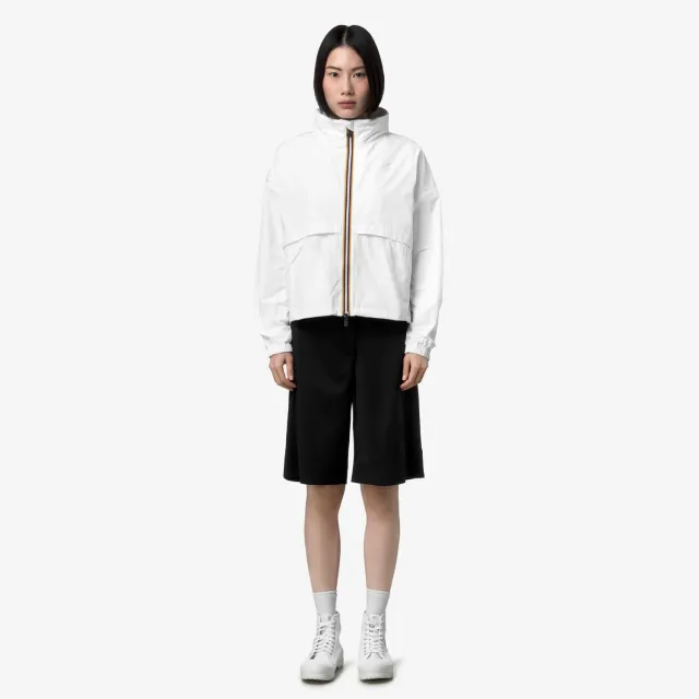 K-Way Aubette geaca scurta dama alba cropped