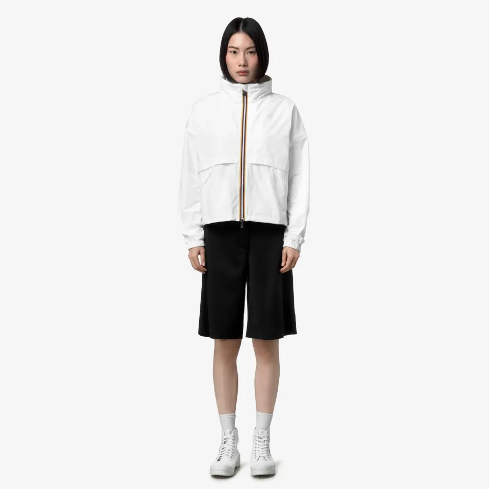 K-Way Aubette geaca scurta dama alba cropped
