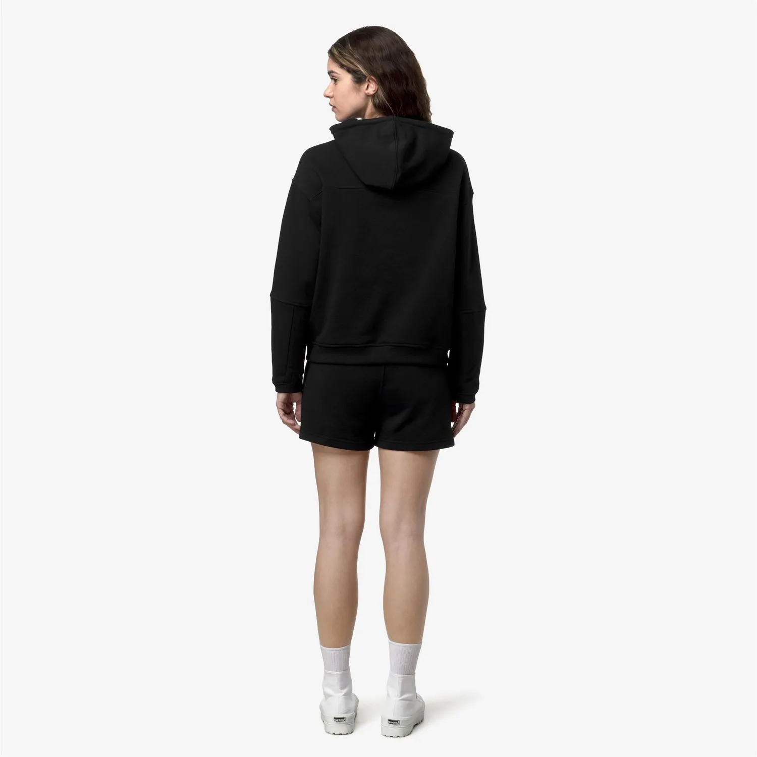 K-Way Ninette Poly Cotton hanorac negru S fleece