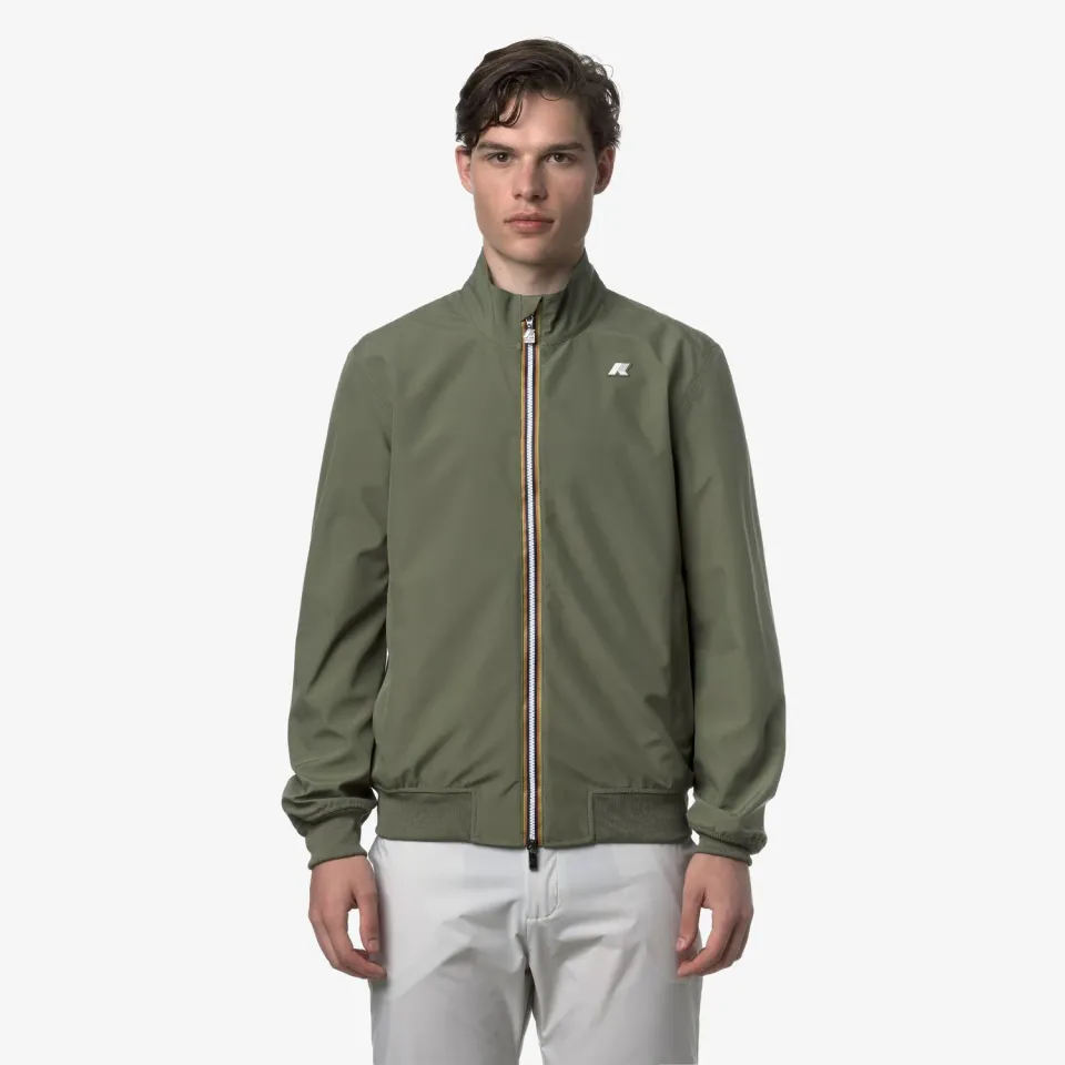 K-Way Arsene Bonded Jersey geaca verde impermeabilă