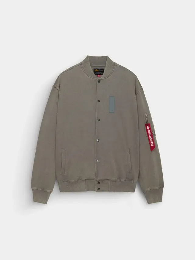 Alpha Industries MA-1 geaca gri French Terry bumbac