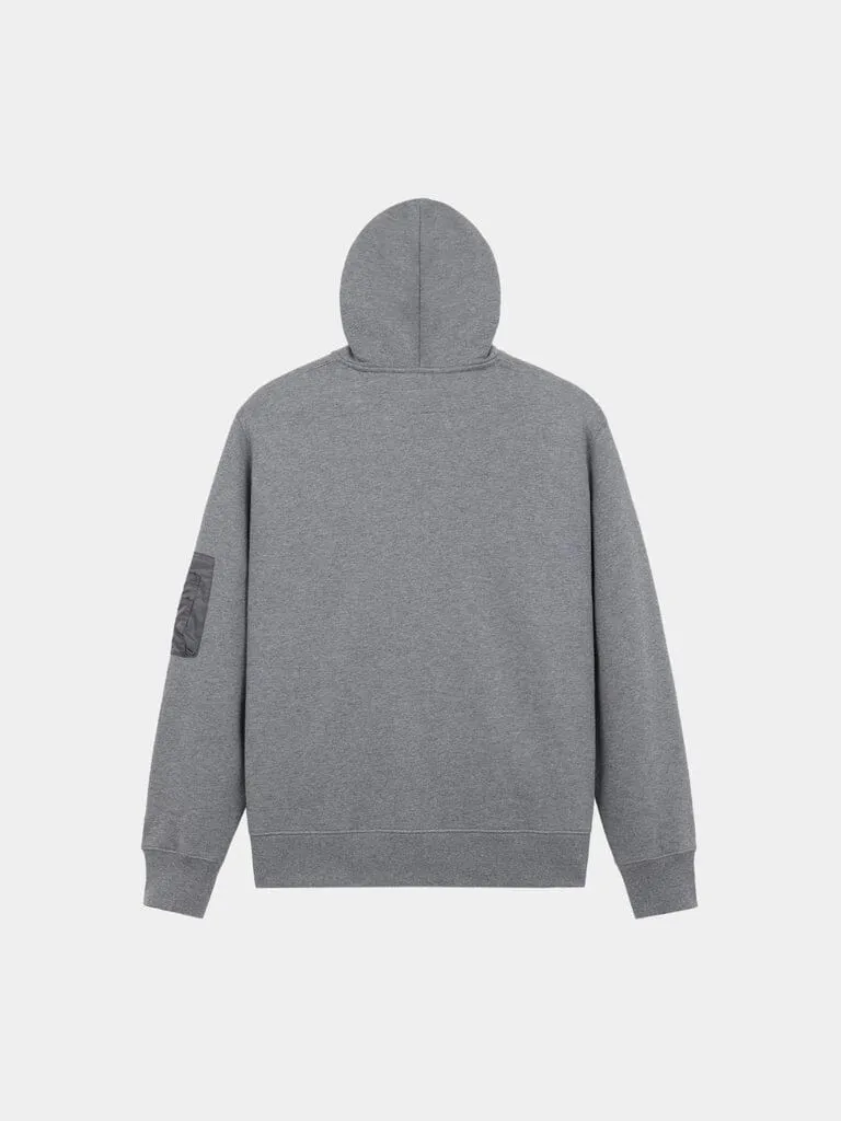 Alpha Industries Utility Pocket hanorac gri cu fermoar
