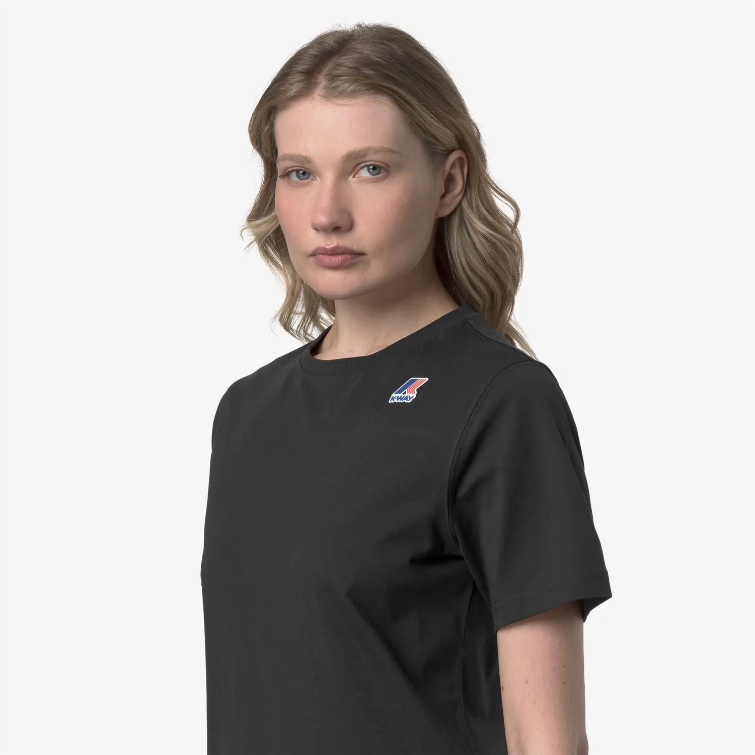 K-Way Leonide tricou Black Pure bumbac