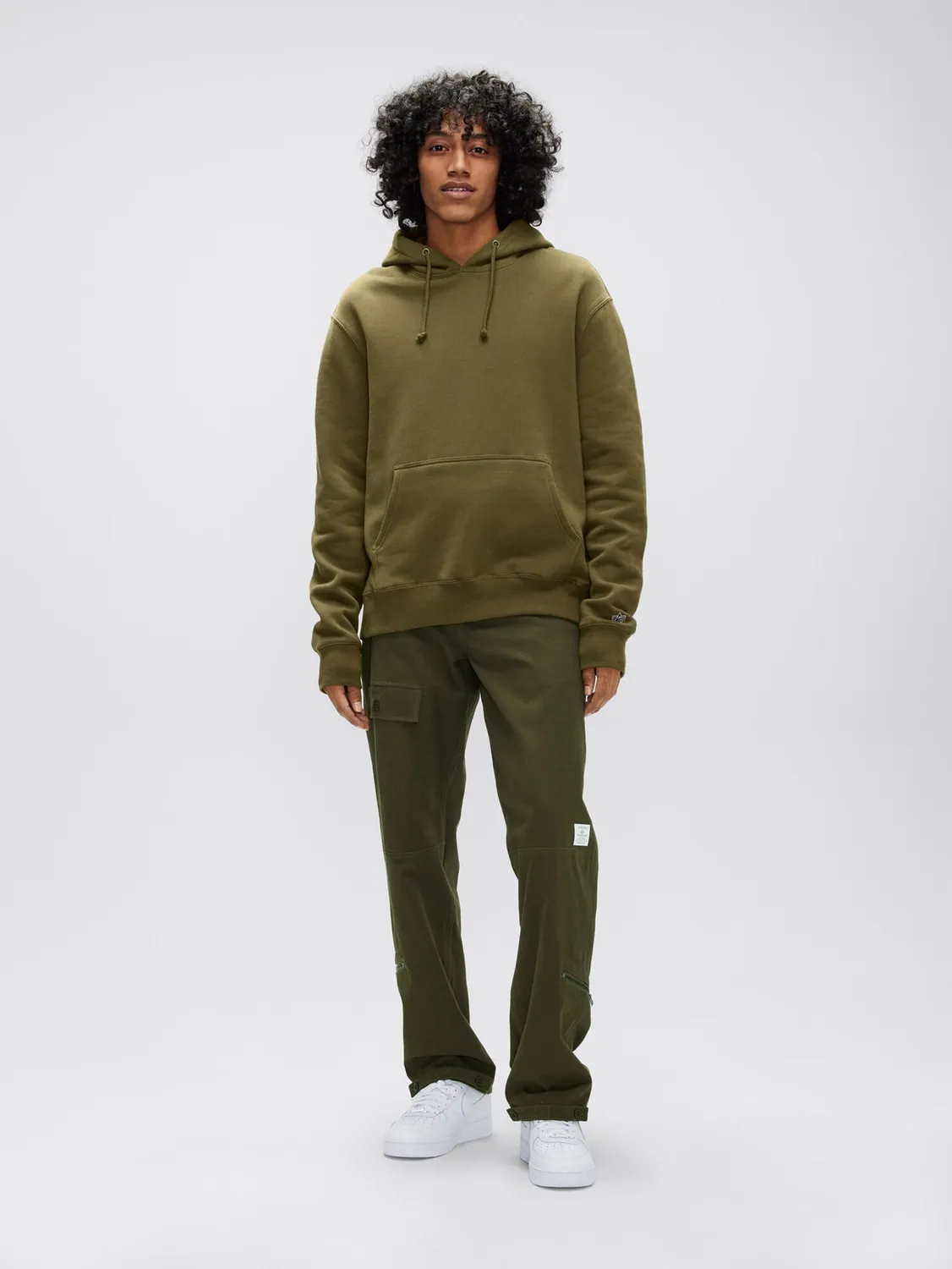 Alpha Industries Alpha Hoodie hanorac olive bumbac