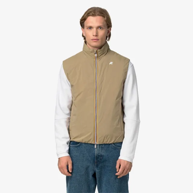 K-Way Valen Plain Warm vesta barbati bej Primaloft