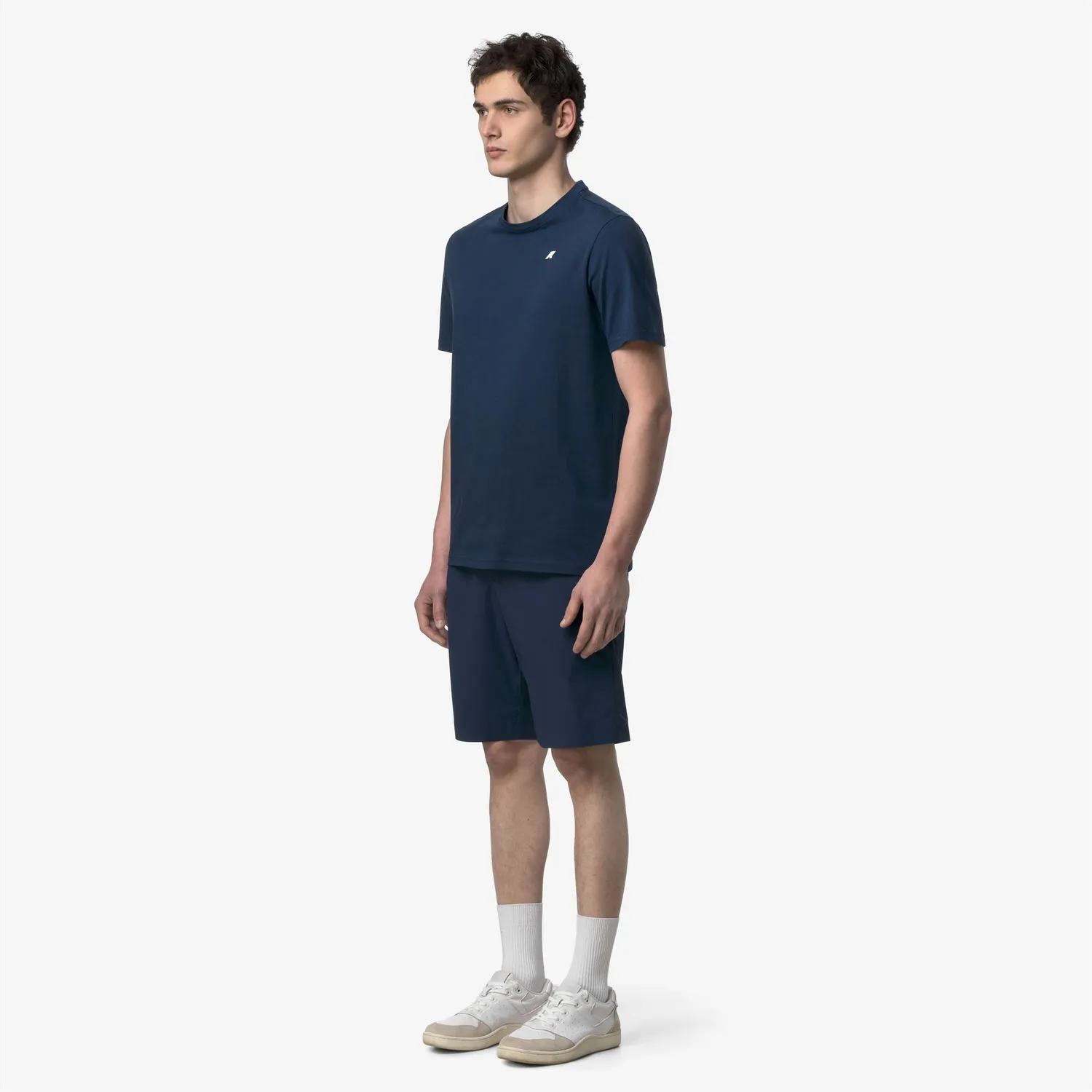 K-Way Odom Jersey Slim tricou barbati albastru bumbac