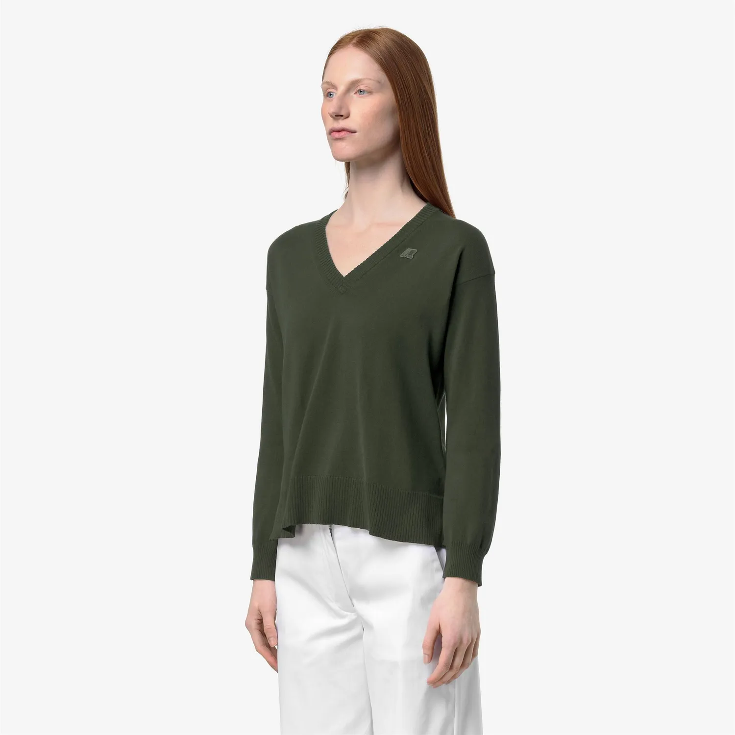 K-Way Adine Cotton PS pulover dama verde Africa bumbac
