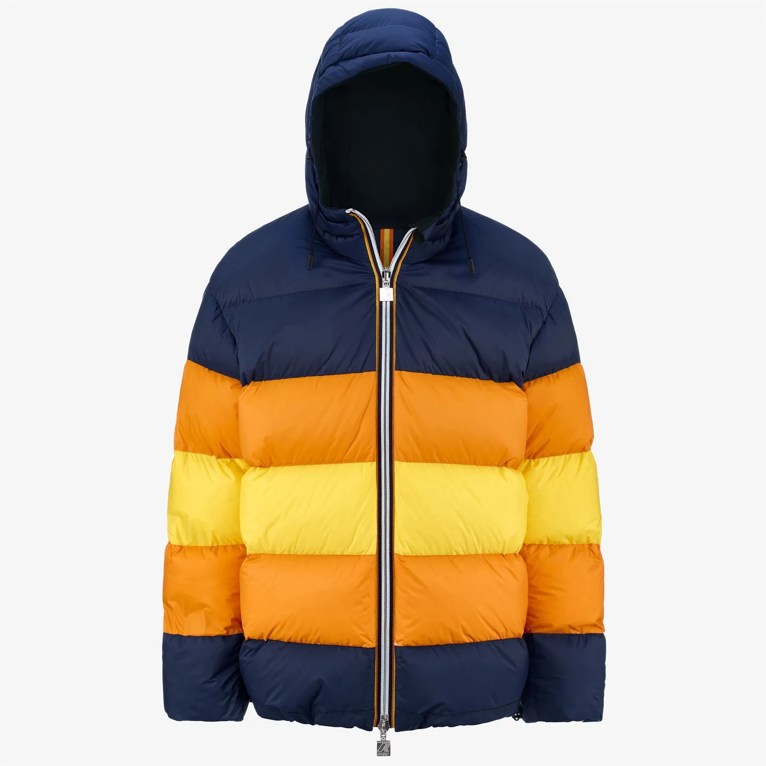 K-Way Eloi Double Wool Stripes geacă verde puf