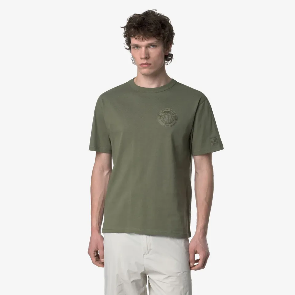 K-Way Fantome Chest Label tricou barbati verde lichen bumbac gros