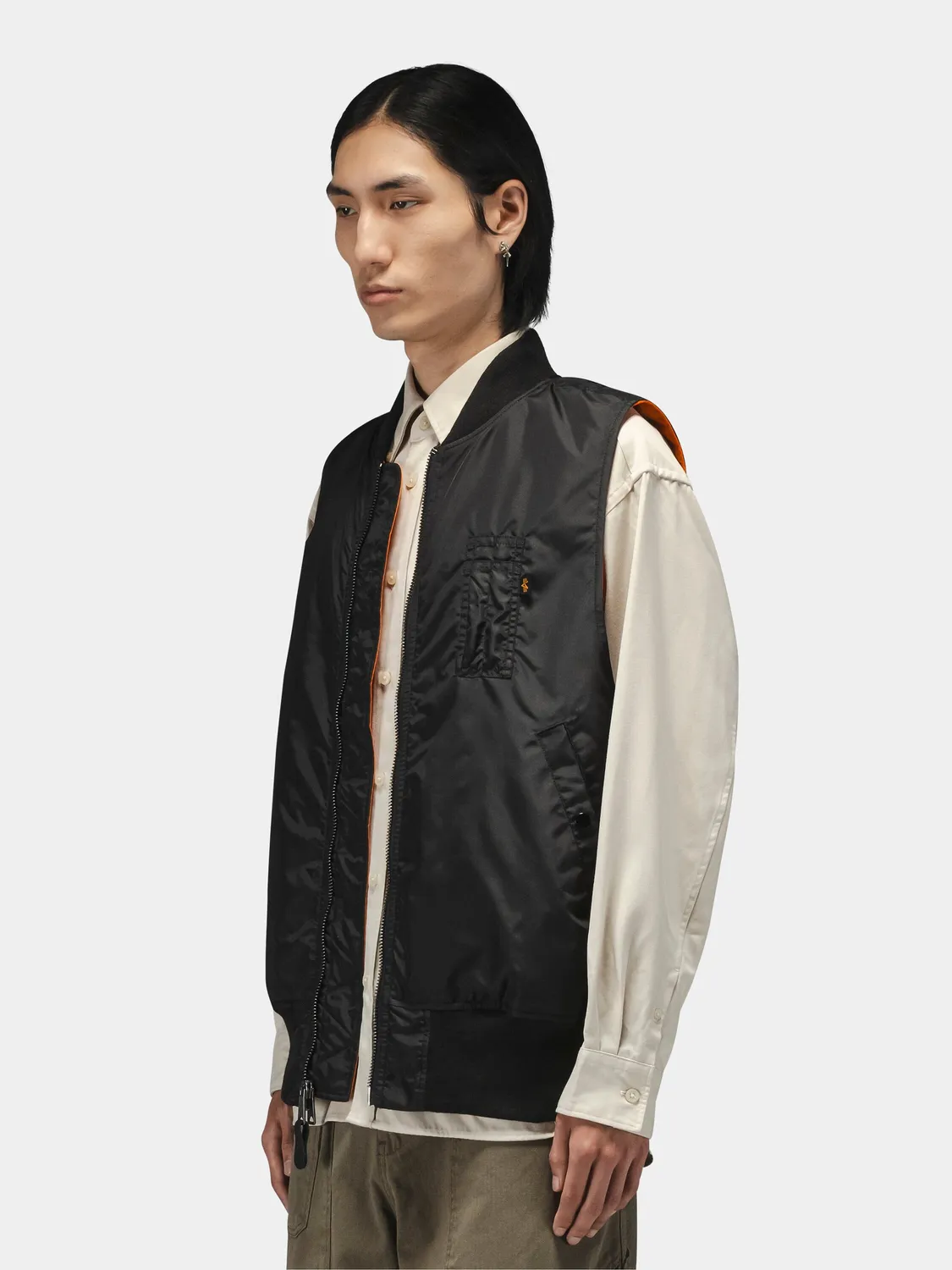 Alpha Industries MA-1 Oxford Vest vestă neagră ușoară