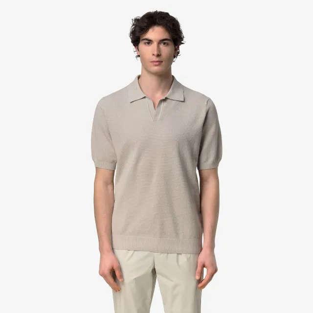 K-Way Pleyr polo tricotat bej barbati