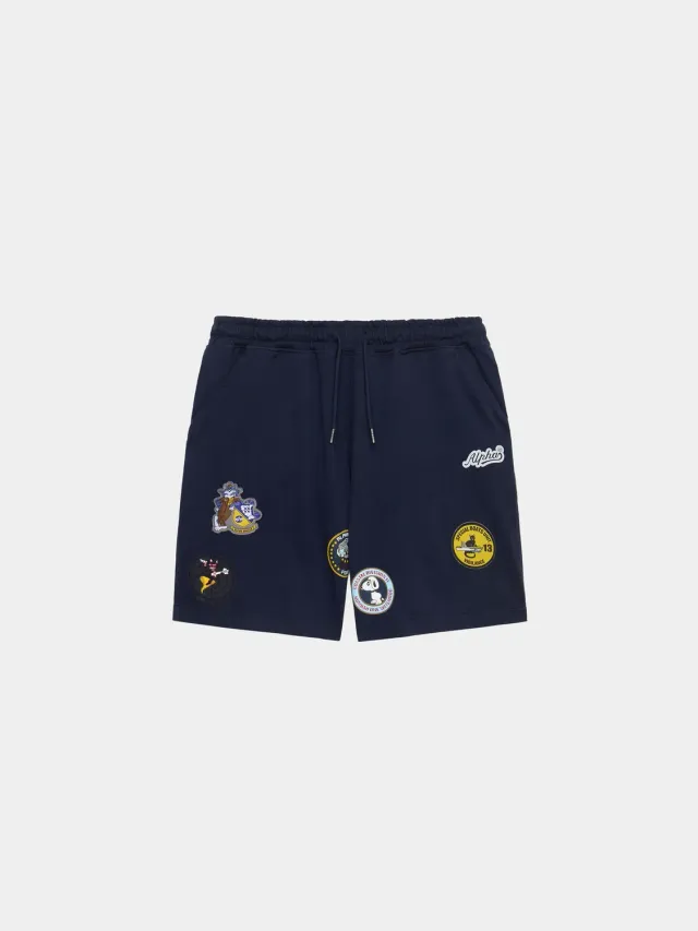 Alpha Industries Patched Jersey short albastru brodat